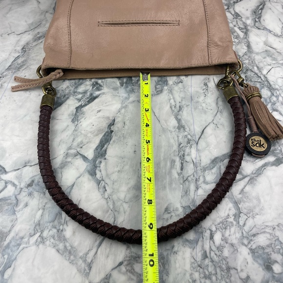 THE SAK Purse Handbag Tassel Detachable braided leather strap with Gold … - Picture 4 of 9